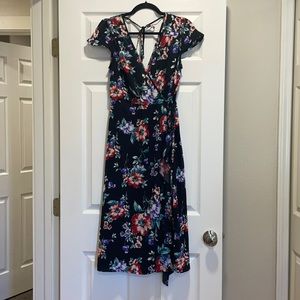 Size Small Black Wrap Floral dress from target